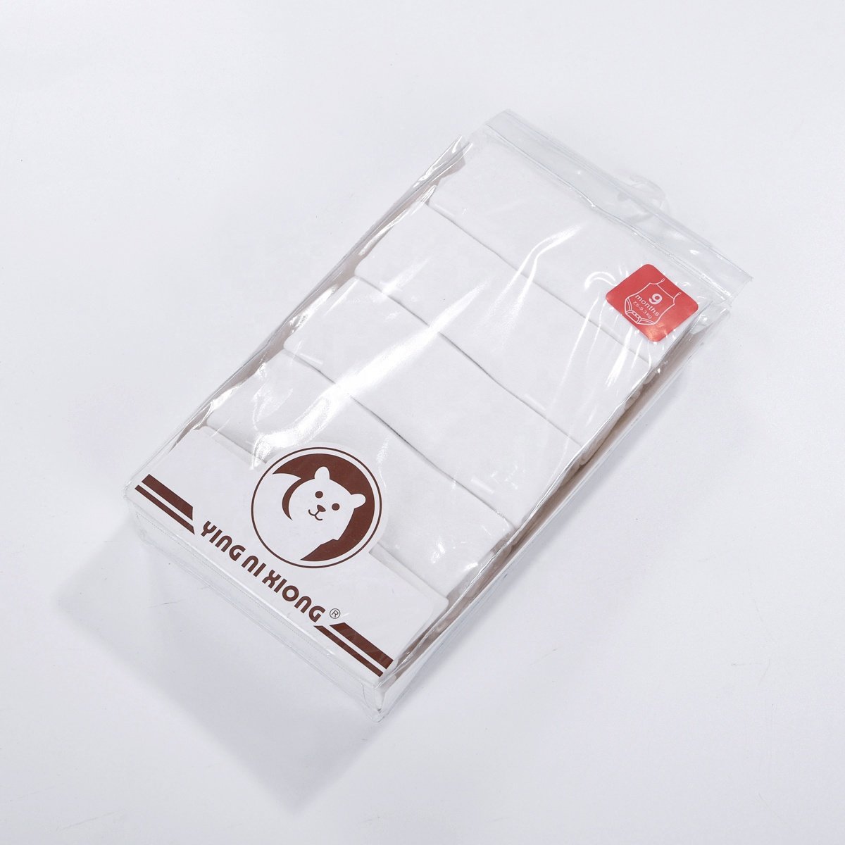 Customized printed logo labels pattern cotton sleeveless baby romper bodysuit 5 piece white blank girls onesie