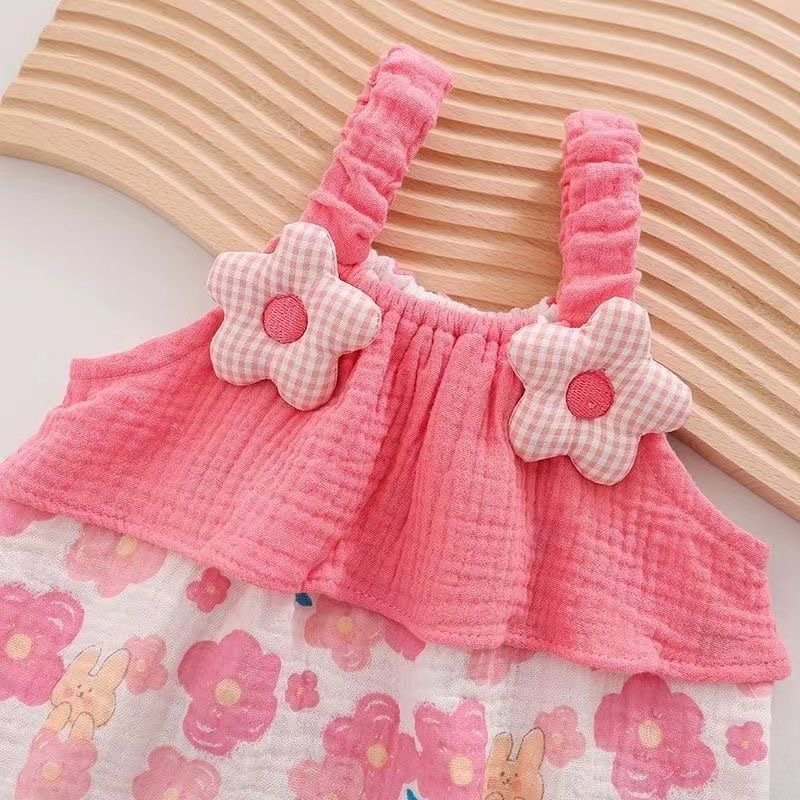 Wholesale Summer newborn cotton infant cute clothing girls baby romper