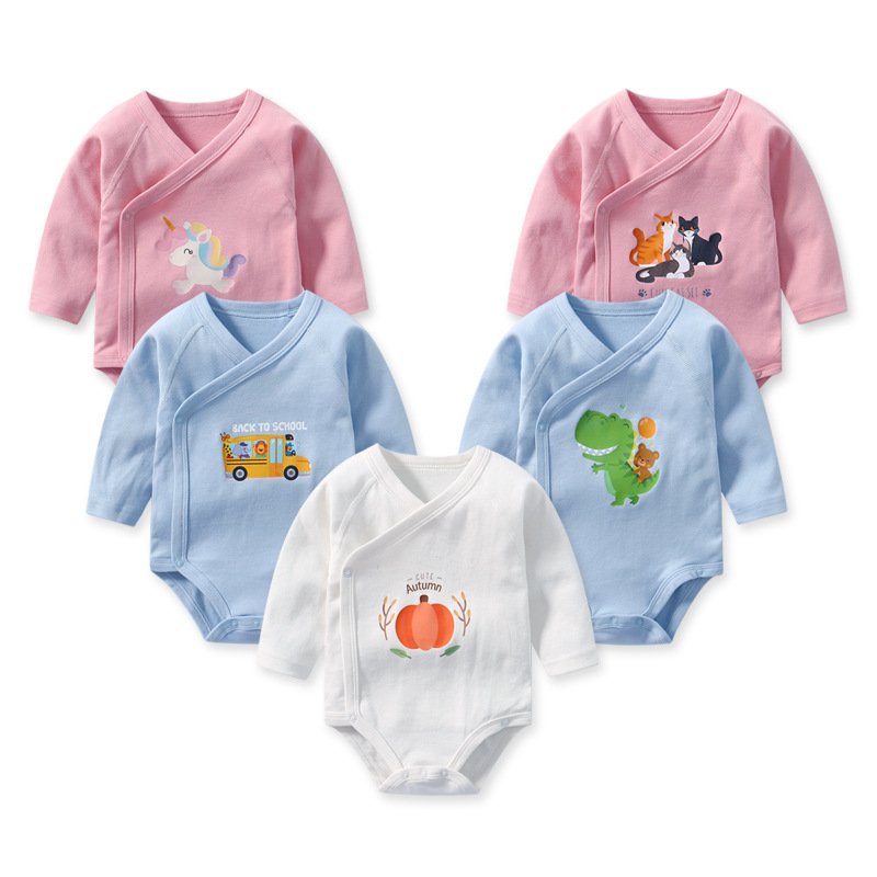 factory price 100% cotton baby bodysuit onesie newborn girl boy mixed short sleeve baby romper set 5 pieces