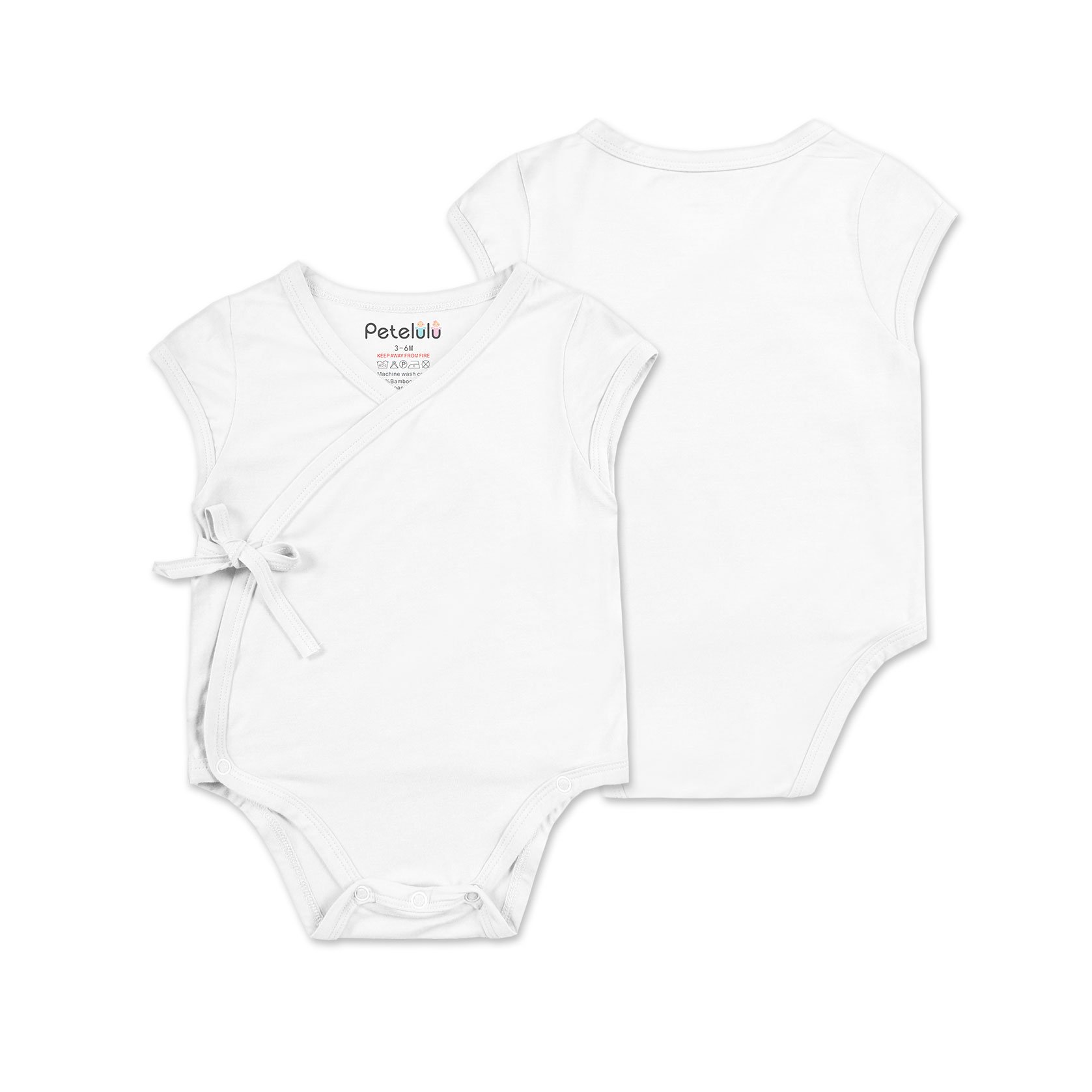 PETELULU Baby Kimono Romper High Quality Wholesale Soft Bamboo Fiber Summer Short Unisex Knitted Baby Boy Summer Clothes 2022