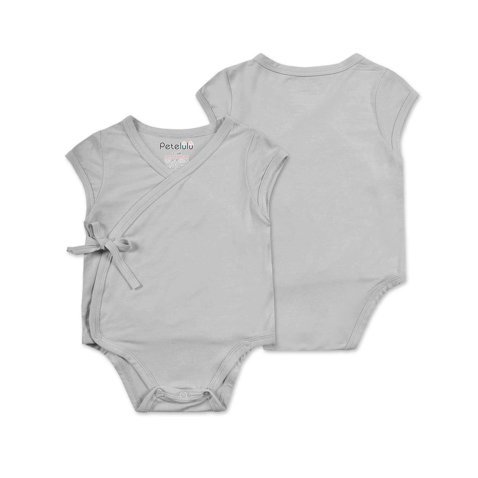 PETELULU Baby Kimono Romper High Quality Wholesale Soft Bamboo Fiber Summer Short Unisex Knitted Baby Boy Summer Clothes 2022