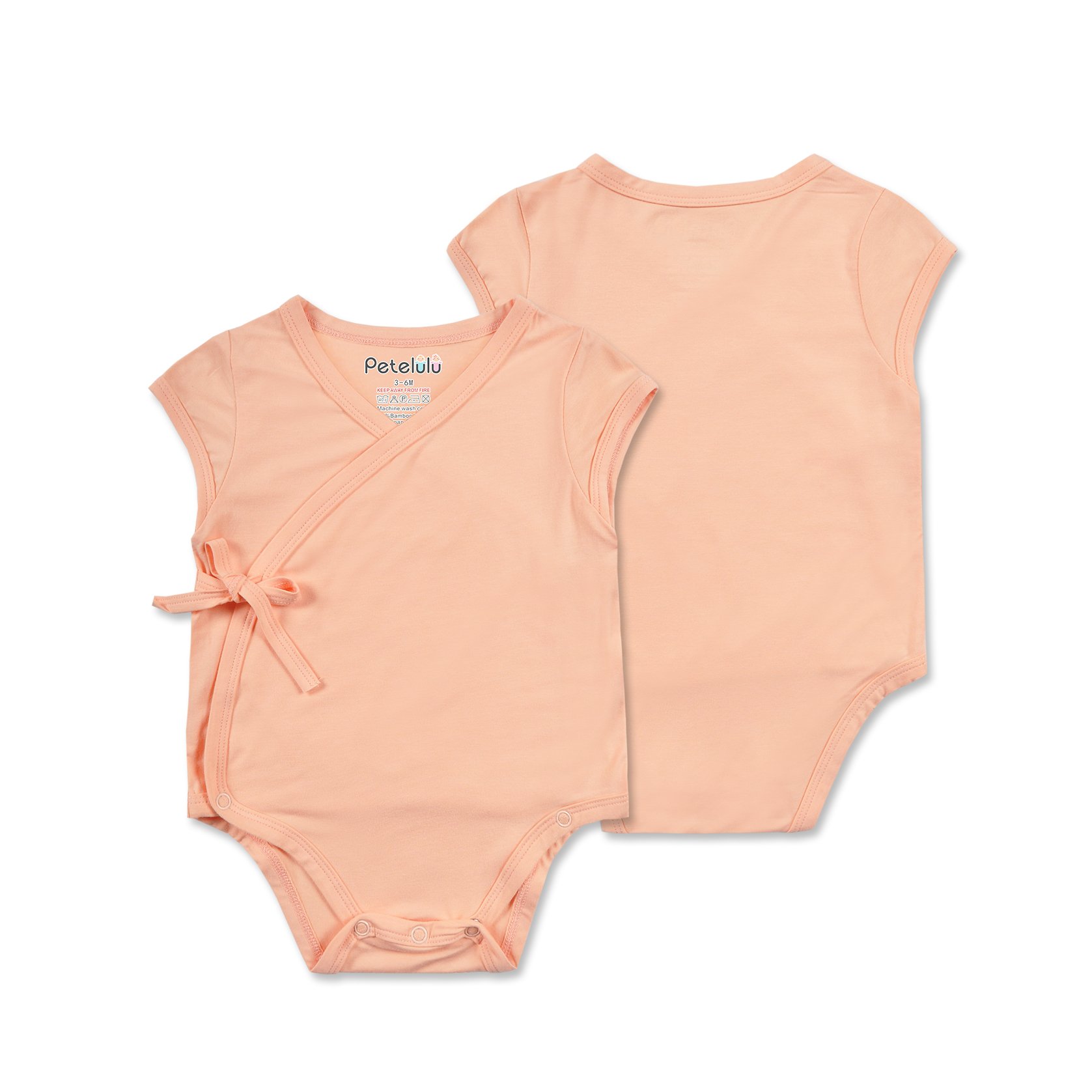 PETELULU Baby Kimono Romper High Quality Wholesale Soft Bamboo Fiber Summer Short Unisex Knitted Baby Boy Summer Clothes 2022