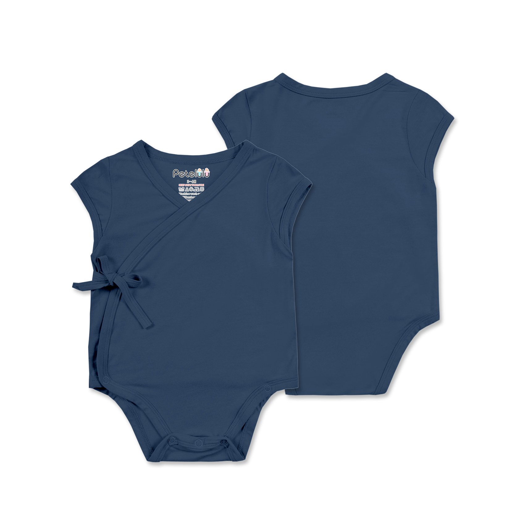 PETELULU Baby Kimono Romper High Quality Wholesale Soft Bamboo Fiber Summer Short Unisex Knitted Baby Boy Summer Clothes 2022