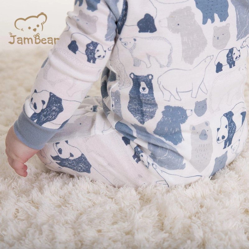 Bamboo baby romper Baby Magnetic Footie Romper magnet sustainable toddle footie magnetic infant zip sleepsuit zip up onesie