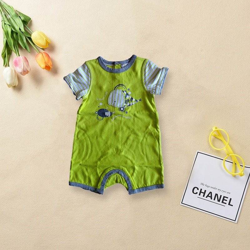 100% Ribbed Cotton Newborn Baby Adorable Solid Color Baby Clothes Organic Baby Romper Jumpsuit
