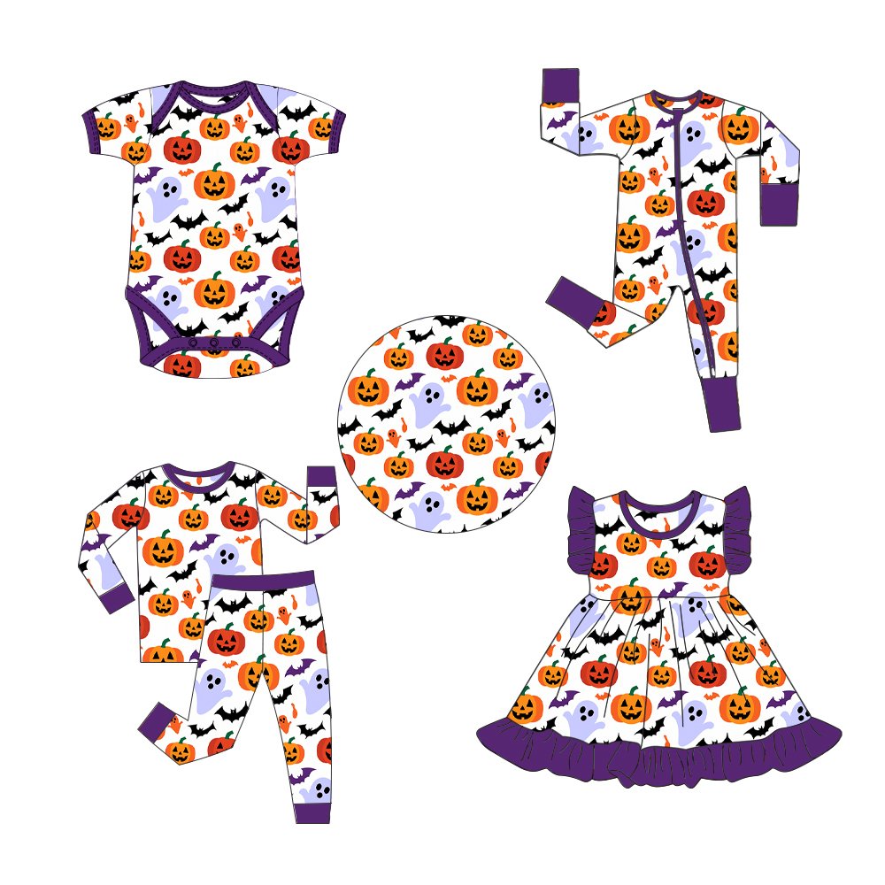 Custom Halloween Print Baby Clothes Baby Pajamas Newborn Bodysuit Infant Onesie Baby Rompers