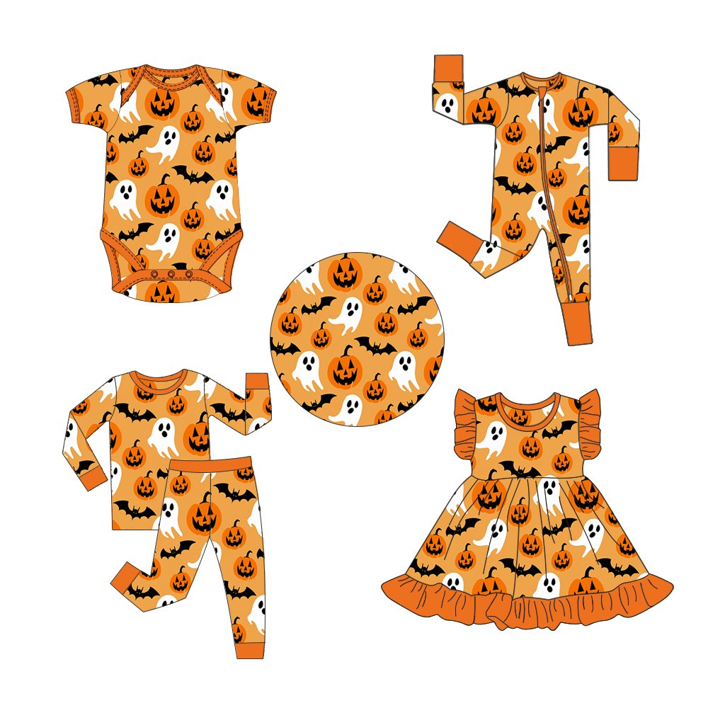 Custom Halloween Print Baby Clothes Baby Pajamas Newborn Bodysuit Infant Onesie Baby Rompers