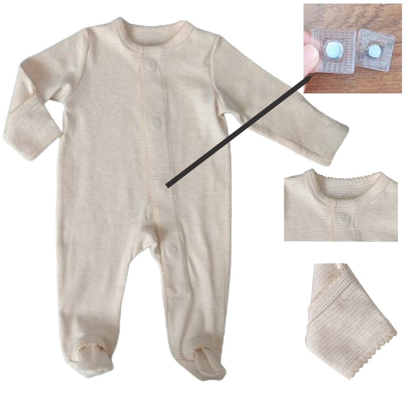 2024 Custom bamboo viscose Magnetic button sleepsuit baby Jumpsuit Magnetic button Infant Clothing magnetic baby romper