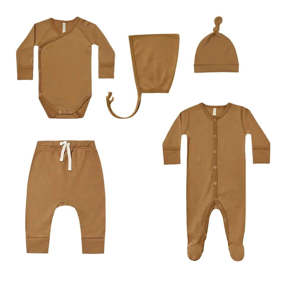 Hot Sale Baby Clothes Ribbed Pajamas Sleeper Clothes Boy and Girl Baby Pajamas Set Dress Bamboo Baby Rompers