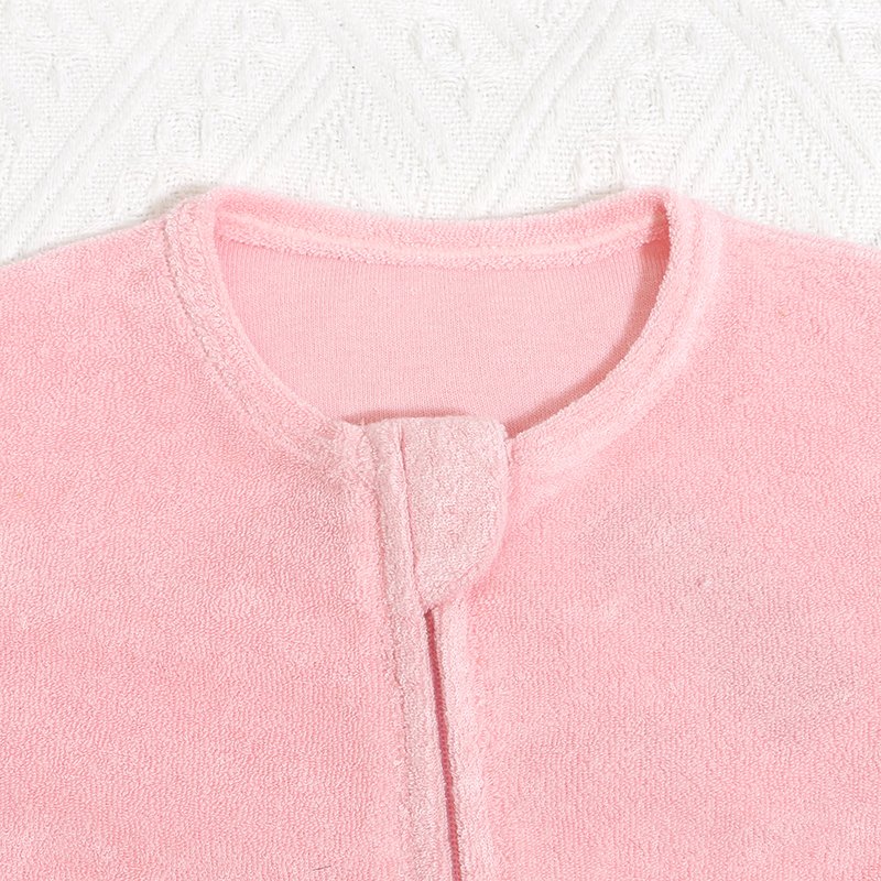Custom Logo Wholesale Price Winter Newborn Jumpsuit Autumn Warm Long Sleeve Zipper Girl Cotton Footed Baby Romper