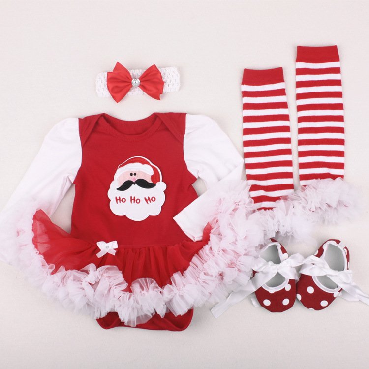 Infant Baby Girl Xmas Suit Novelty Costume NewBorn Christmas Clothing Sets Bebe Rompers Birthday Party Cosplay Gift 3 6-9 12 18M