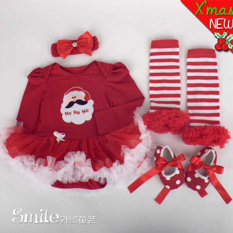 Infant Baby Girl Xmas Suit Novelty Costume NewBorn Christmas Clothing Sets Bebe Rompers Birthday Party Cosplay Gift 3 6-9 12 18M