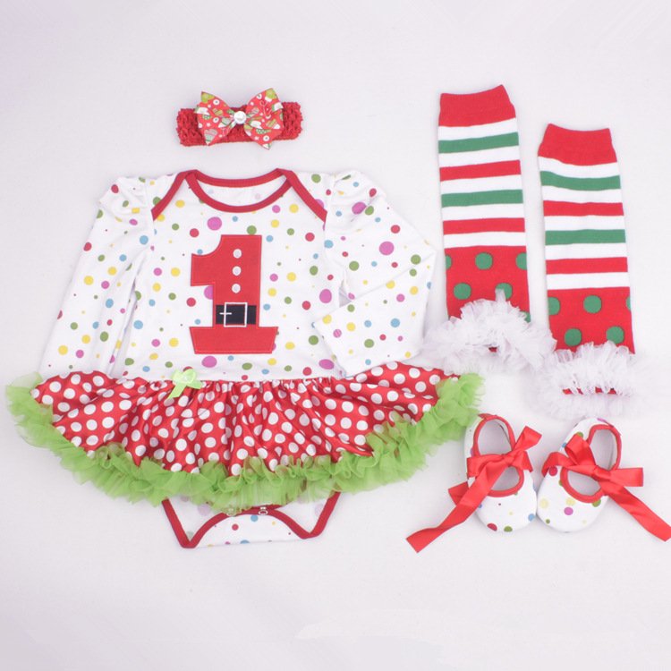Infant Baby Girl Xmas Suit Novelty Costume NewBorn Christmas Clothing Sets Bebe Rompers Birthday Party Cosplay Gift 3 6-9 12 18M