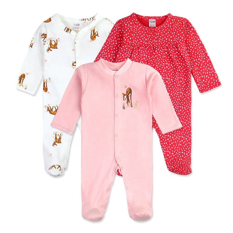 Cotton Baby Bodysuit Solid Newborn Toddler Romper Long Sleeve Snap Button Romper Baby Clothing baby girl clothes 6-12 month