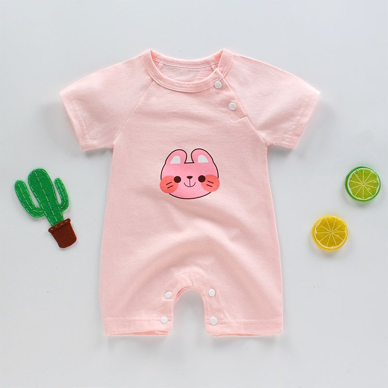 Short Sleeve Custom Print Toddler 100% cotton Organic Rompers Unisex Baby Clothes