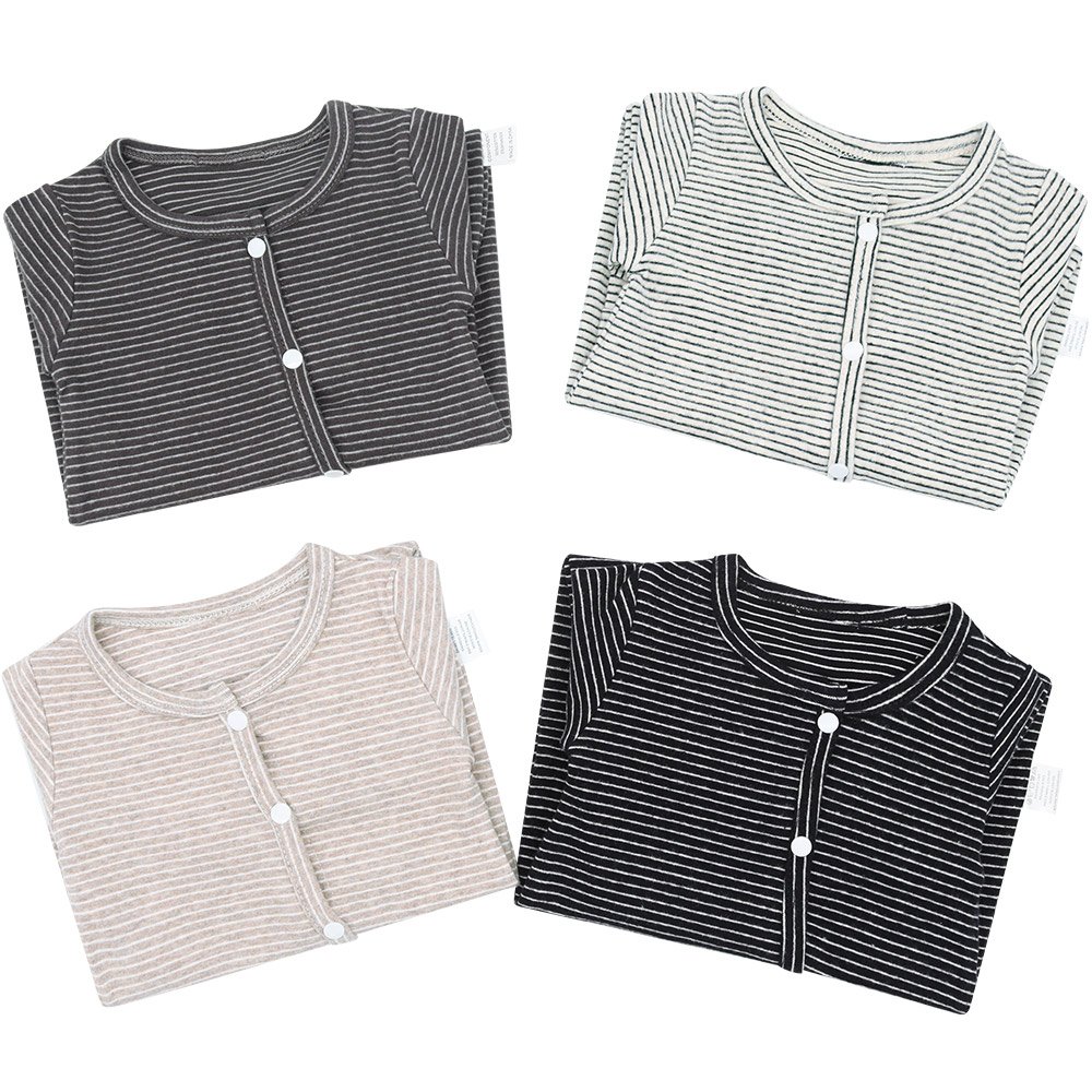 95%Organic Cotton 5%Elastane Toddler Infant Boys Girl knit newborn baby romper overall Stripe jumper clothes Jumpsuit Romper