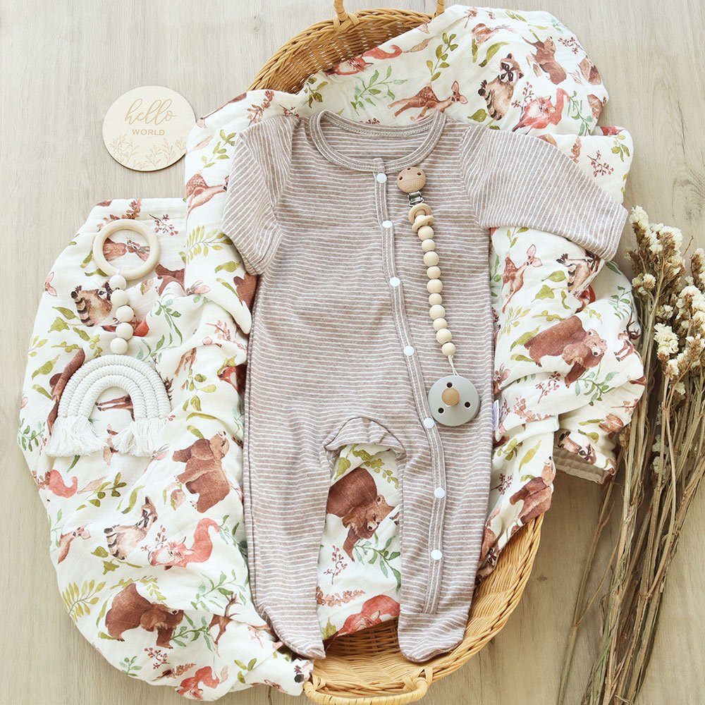 95%Organic Cotton 5%Elastane Toddler Infant Boys Girl knit newborn baby romper overall Stripe jumper clothes Jumpsuit Romper