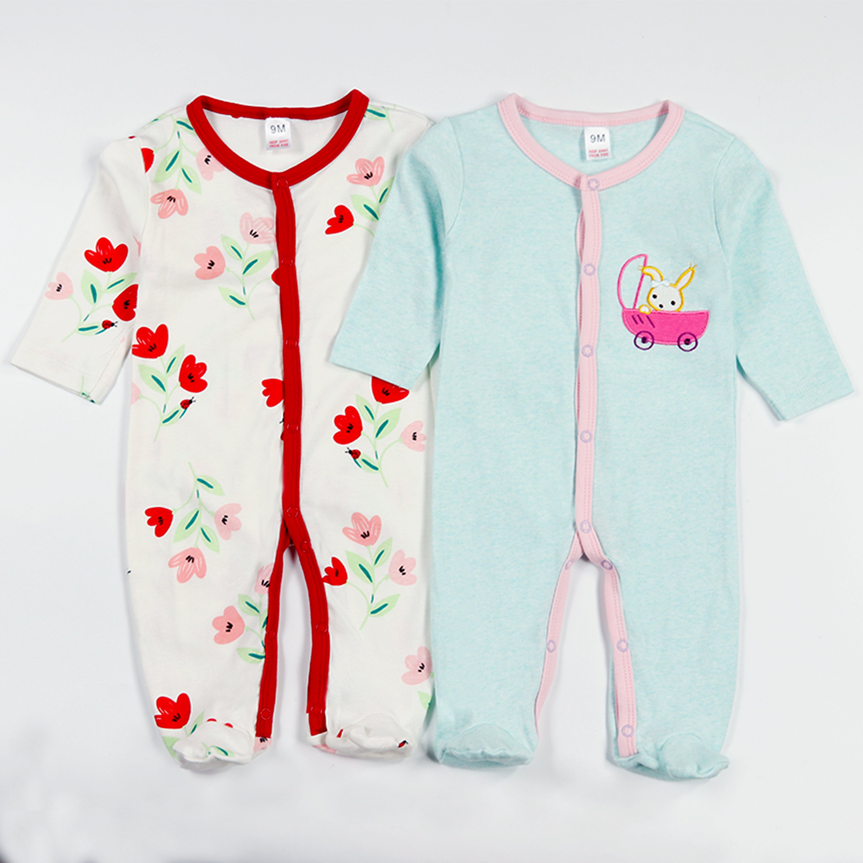2PCS Baby Rompers Spring Newborn Baby Clothes For Girls Boys Long Sleeve Jumpsuit Baby Clothing boy Kids Outfits