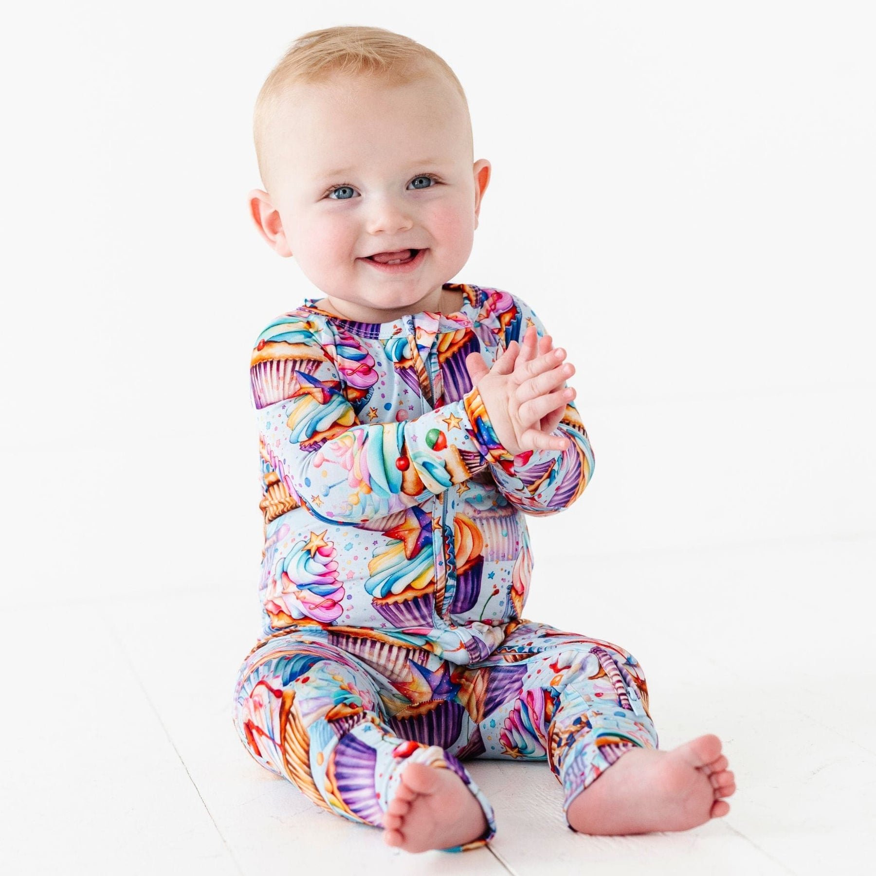 Guitar Pattern Kids Pajamas Bamboo Viscose Cotton and Spandex Long Sleeve Baby Romper with Zipper