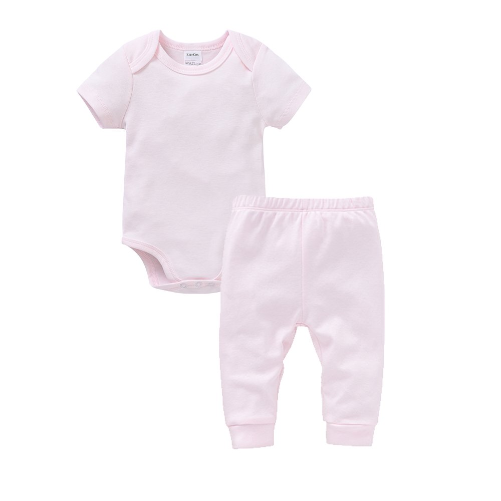 2 Pieces Newborn Baby Clothing Set White Blank Muslin Kids Clothes 100% Cotton Romper Pant Black Plain Bodysuit Trousers Suit
