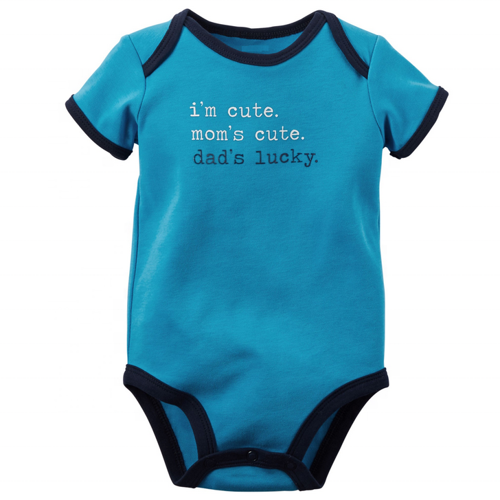 Baby Romper, Baby Clothes, Baby Clothing Summer OEM Service Short Unisex Knitted 100% Cotton PK Support Snap Button 50000 W18g02