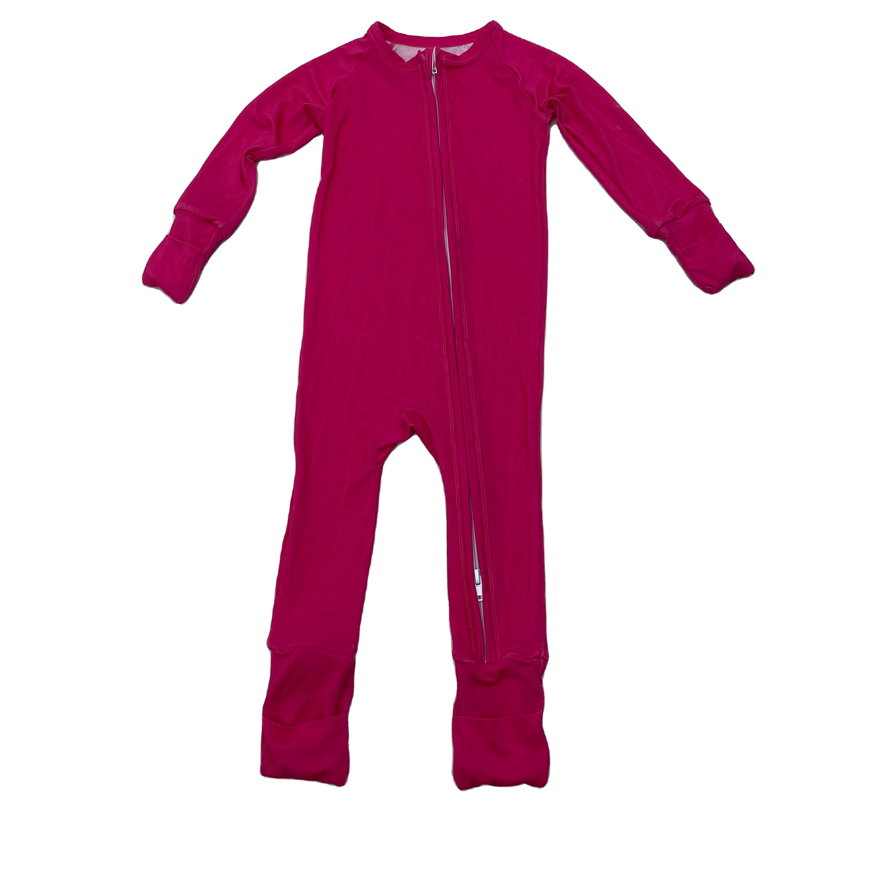 Qingli Oem Organic Long Sleeve Baby Zipper Romper Custom Baby Romper With Feet Zipper Pajamas Romper