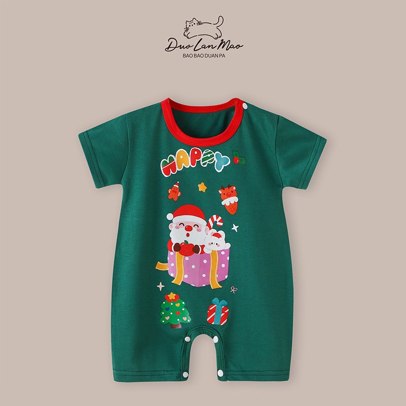 Wholesale baby summer clothes cotton onesie baby clothes new born baby gift set cartoon print onesie