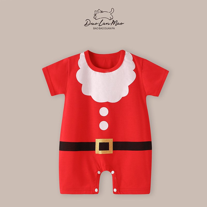 Wholesale baby summer clothes cotton onesie baby clothes new born baby gift set cartoon print onesie