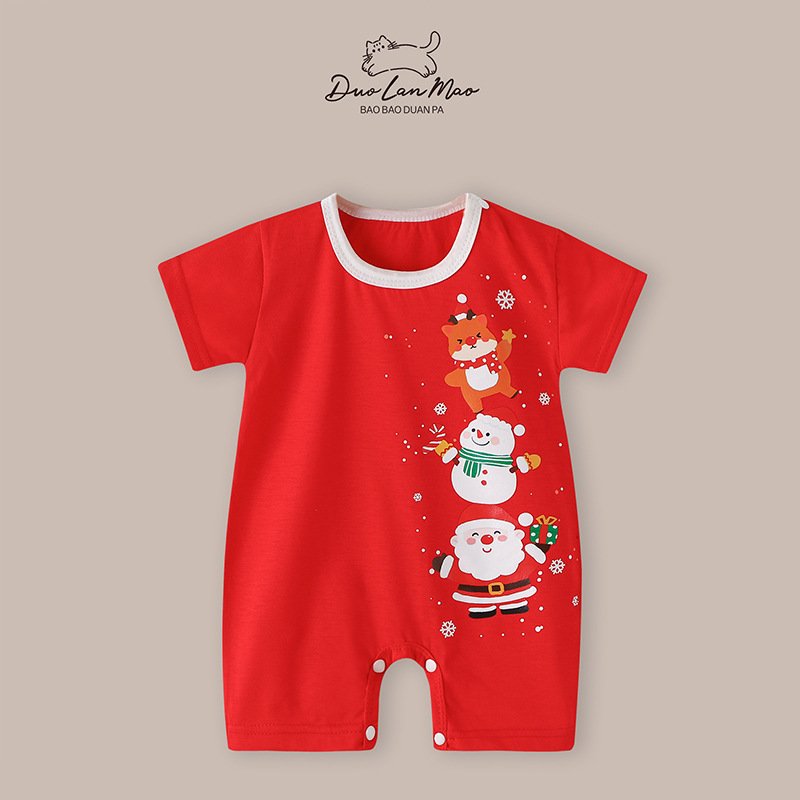 Wholesale baby summer clothes cotton onesie baby clothes new born baby gift set cartoon print onesie