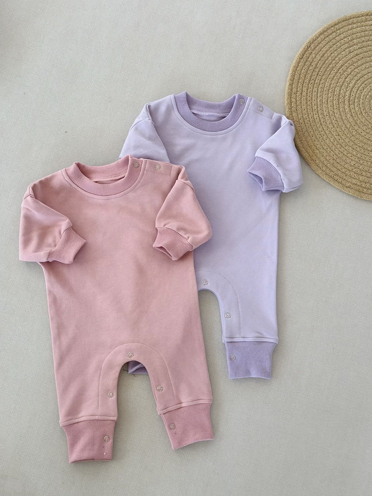 2024 Autumn Newborn Infant Baby Boy Girl Clothing Romper Playsuit Overalls Cotton Ribbed Knitted Long Sleeve Jumpsuit Clothes
