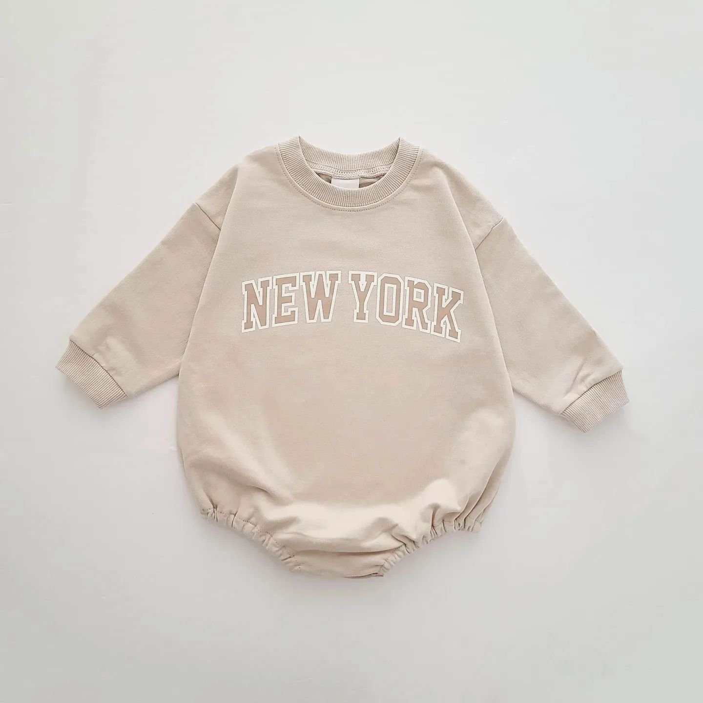 2024 Fashion Baby Romper New York Newborn Baby Clothing 0-18M Cute Toddler Sweatshirt Jogger Romper Outwear
