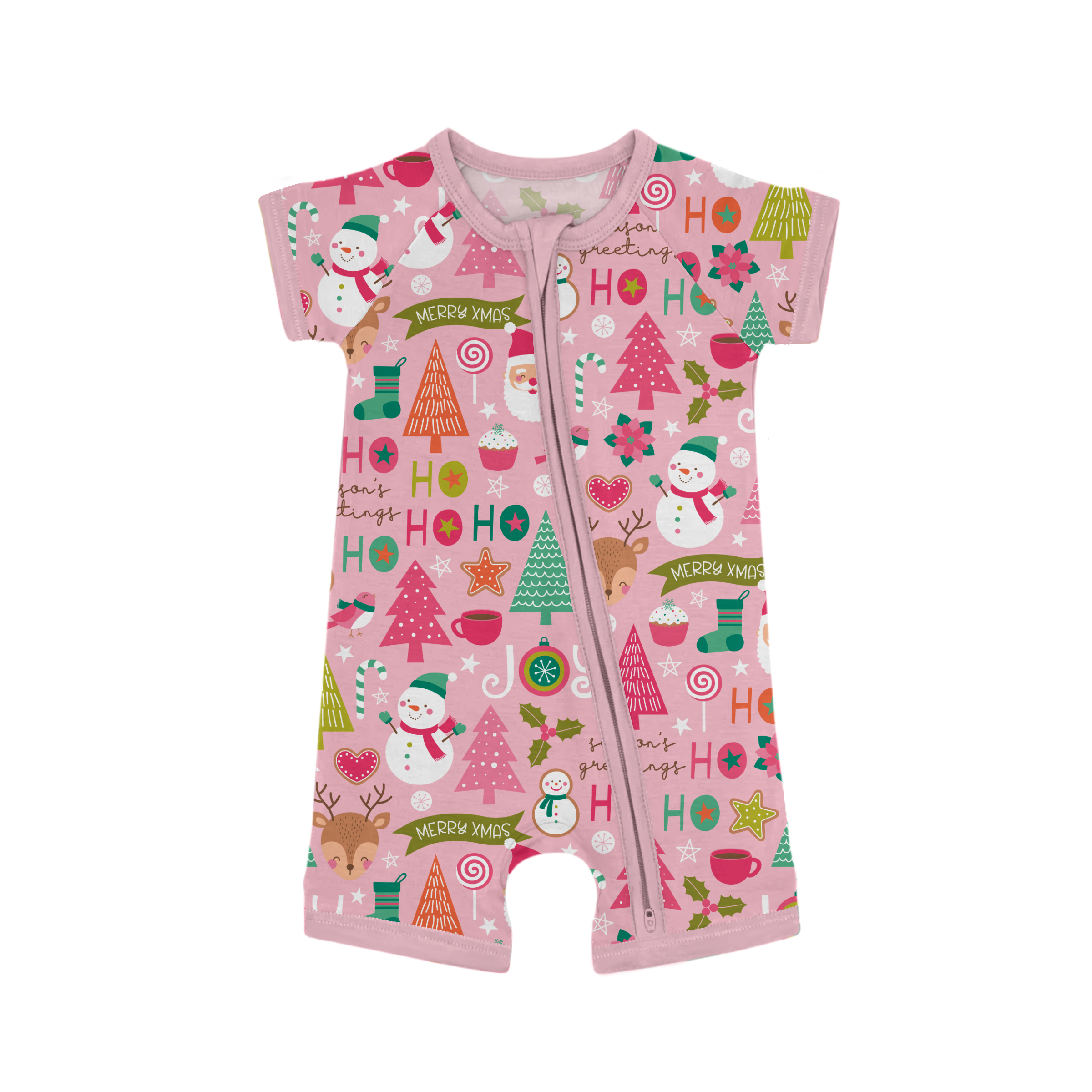 Wholesale Baby Onesies Customized Printed Zipper Baby Bamboo Romper High Quality Bamboo Baby Pajamas