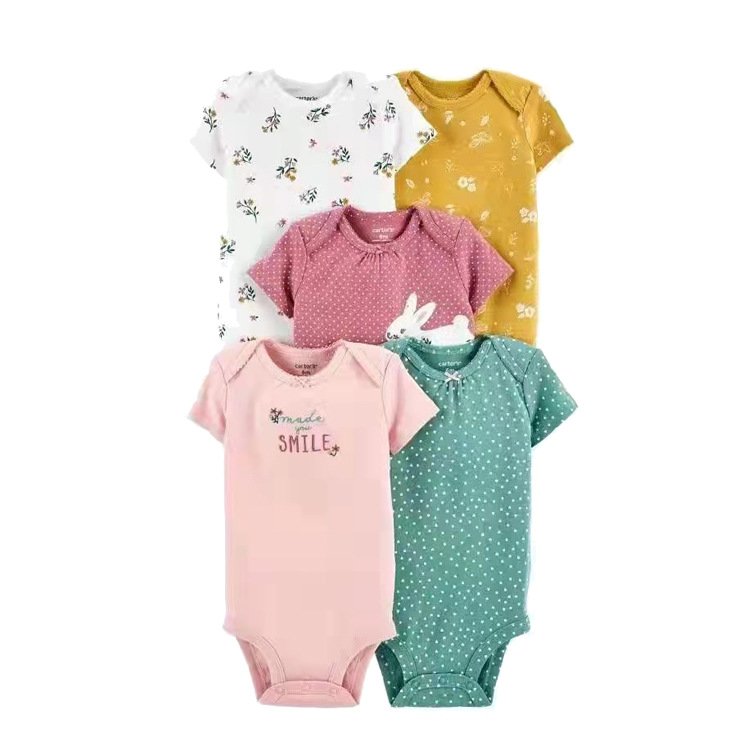 Factory Supply Organic Cotton Baby Rompers Wholesale Baby Clothes