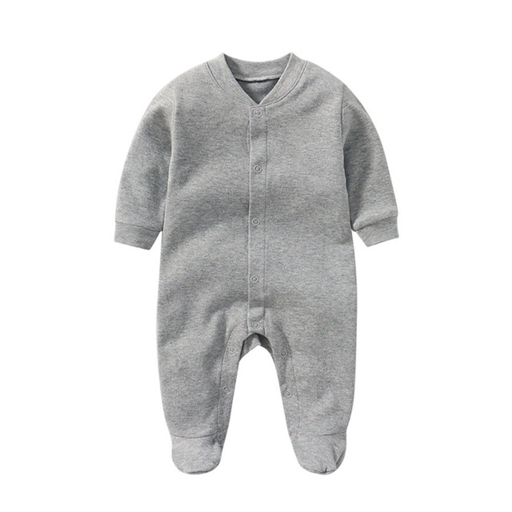 Custom organic baby onesie clothes toddler clothing plain rompers soft baby 100% cotton Round Neck pajamas