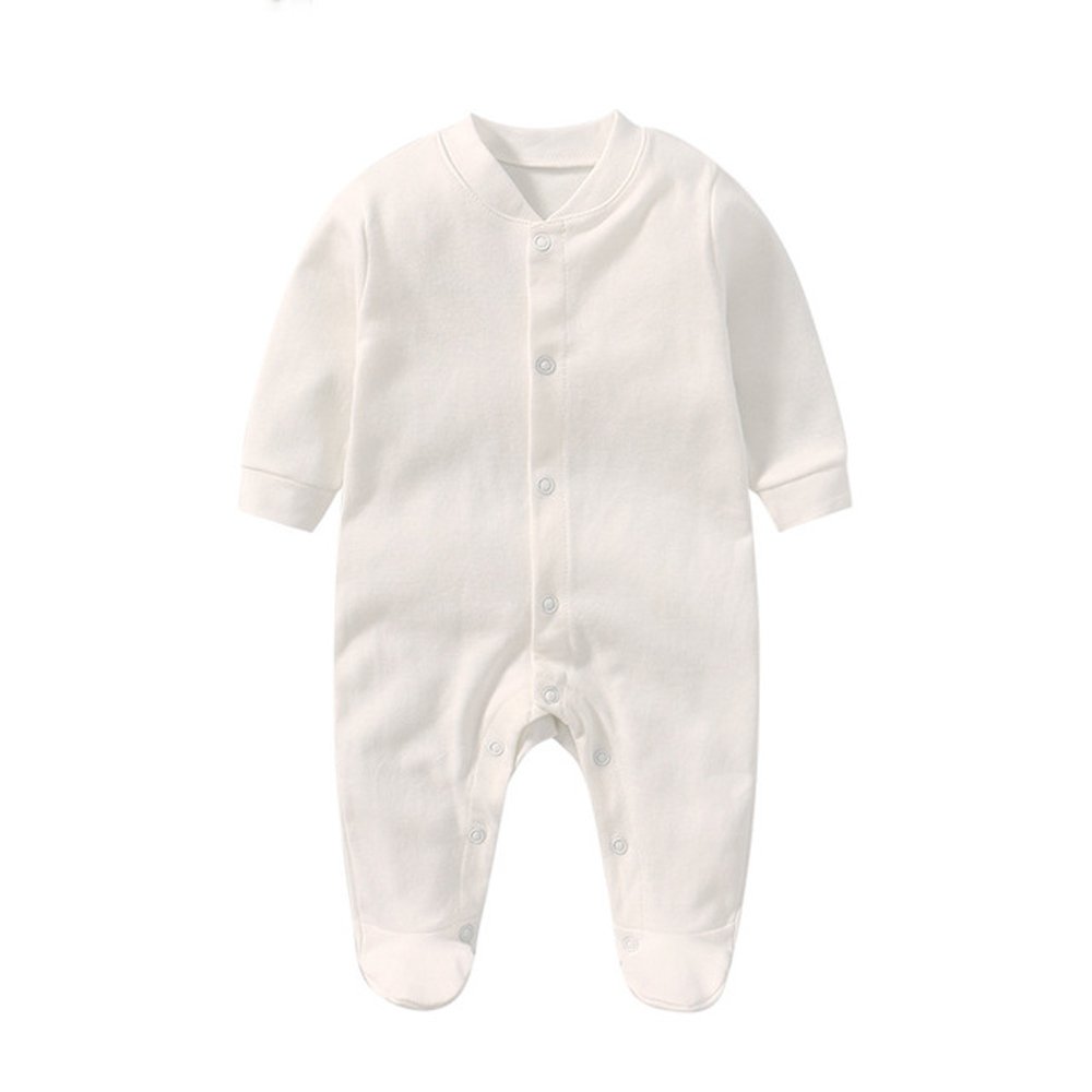 Custom organic baby onesie clothes toddler clothing plain rompers soft baby 100% cotton Round Neck pajamas