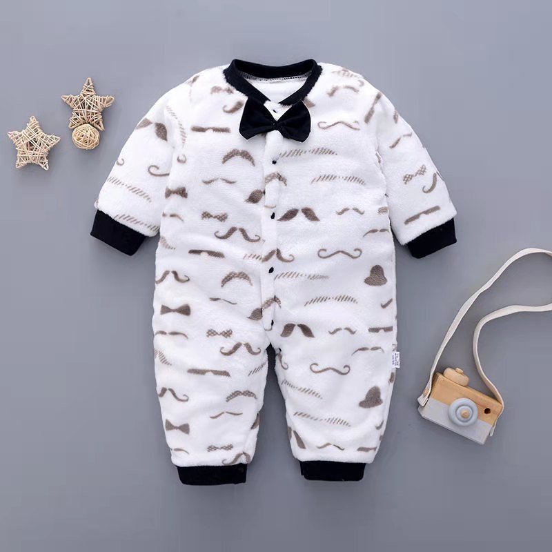 Limited Hot Sale Baby Romper 100% Cotton Girls Boys Winter Warm Pajamas Clothes Coral Fleece For Indoor And Outdoor