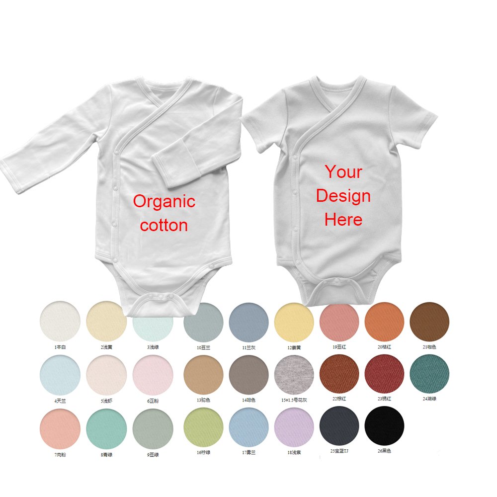Custom 100% cotton 0-3m new born baby rompers winter long sleeve infant bodysuit monogram personalized name blank baby onesie
