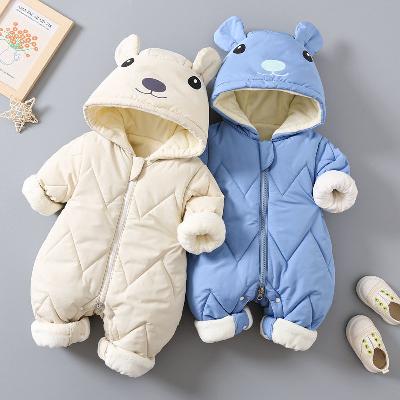 New autumn and winter baby jumpsuit newborn boneless baby romper warm clothes 0-2 years old jumpsuit baby romper