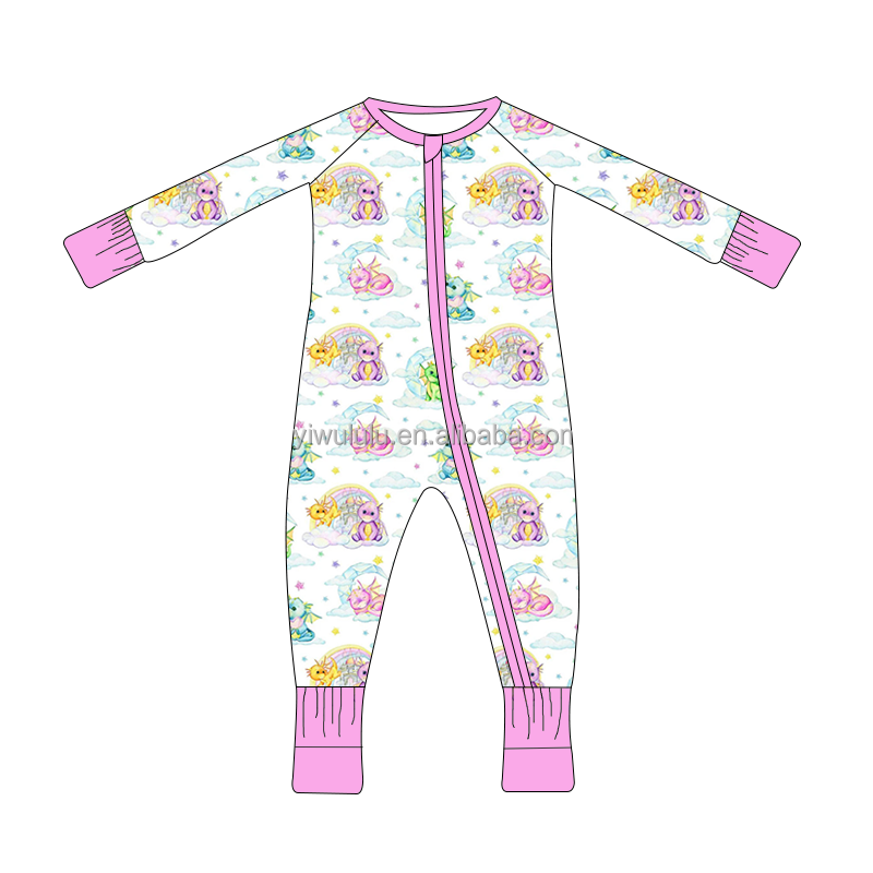 Baby Clothes Custom Bamboo Knitted Newborn Baby Customized Printing Romper Infant &Toddlers Jumpsuit Babies cute Clothes