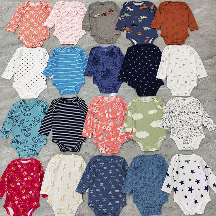 Free Sample Newborn Infants Short Sleeve Random Style Baby Clothes Summer Onesie Baby Romper