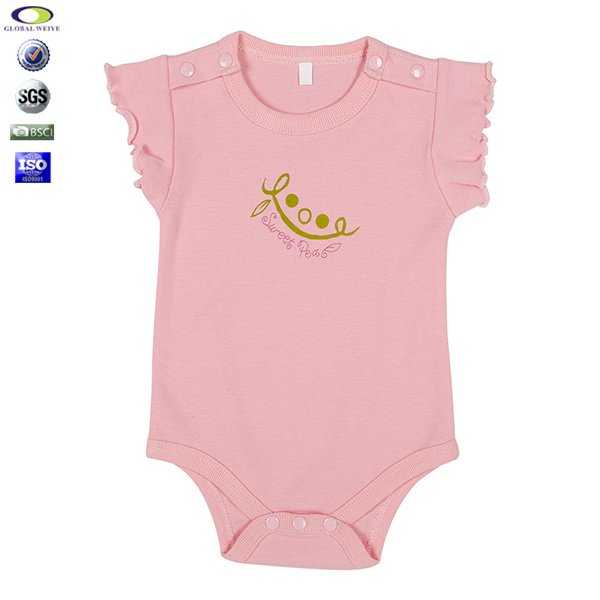 custom New Design Wholesale Printing Organic Baby Romper
