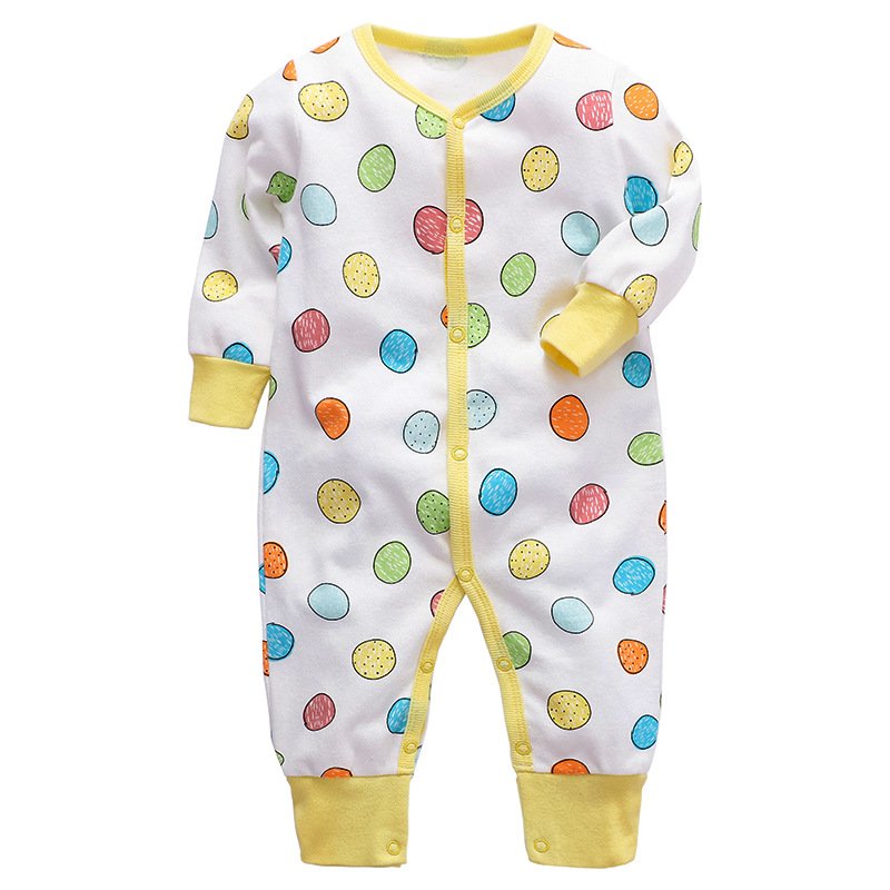 Printed Newborn Long Sleeve Baby Clothes 100% Cotton Sleepwear Baby Rompers