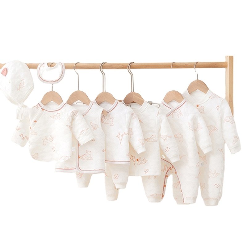 Keli Bear Latest Design Baby Romper 100% Cotton Boneless Stitching Tri-layered Thermal Fabric Baby Clothing Newborn Romper