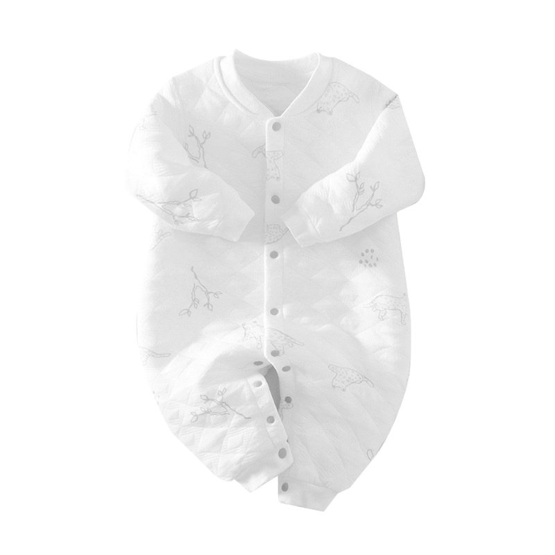 Keli Bear Latest Design Baby Romper 100% Cotton Boneless Stitching Tri-layered Thermal Fabric Baby Clothing Newborn Romper