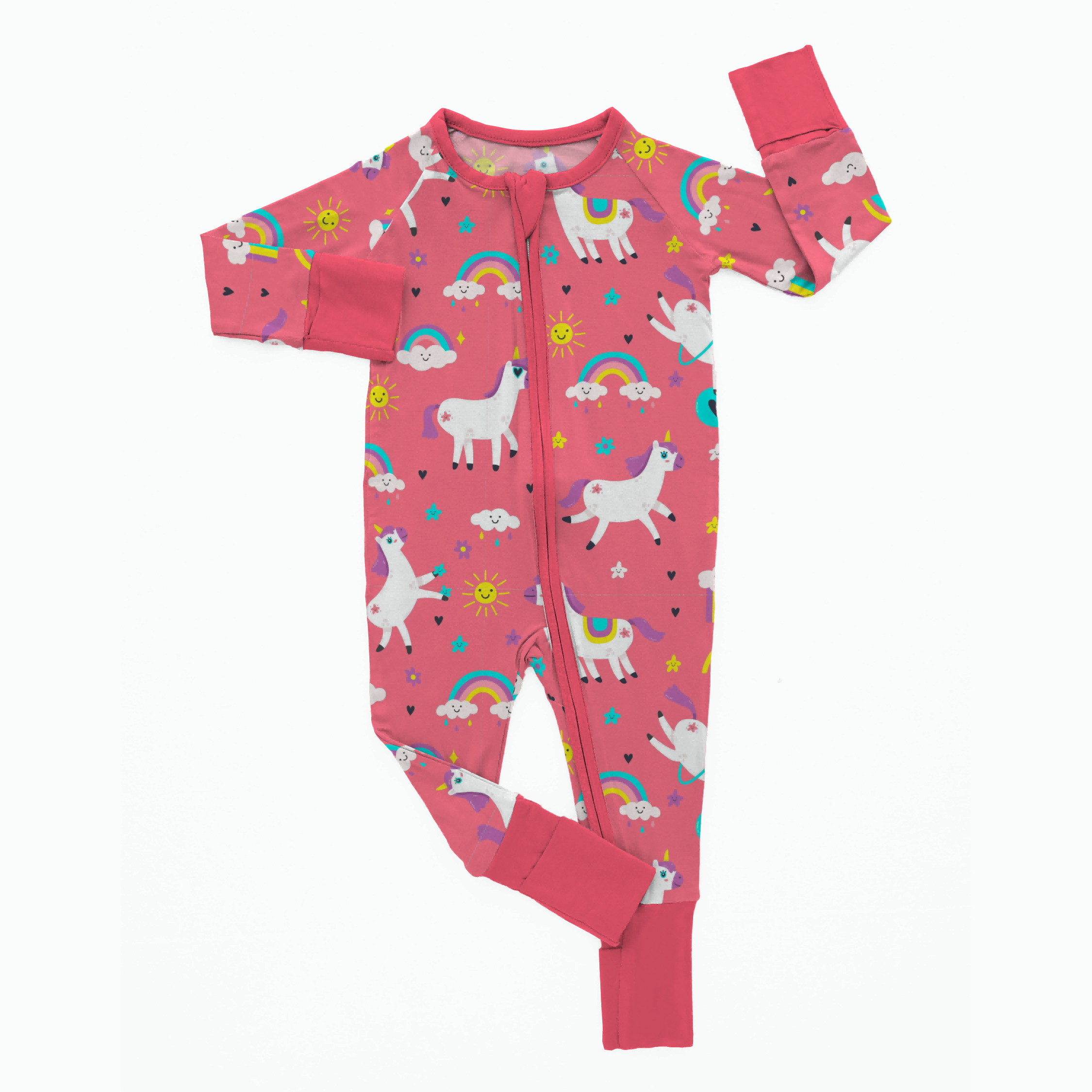 Baby Zipper Custom Animal Cartoon Breathable Soft Stretchy Organic Pajamas Zippy Footed Viscose Bamboo Baby Rompers Clothes