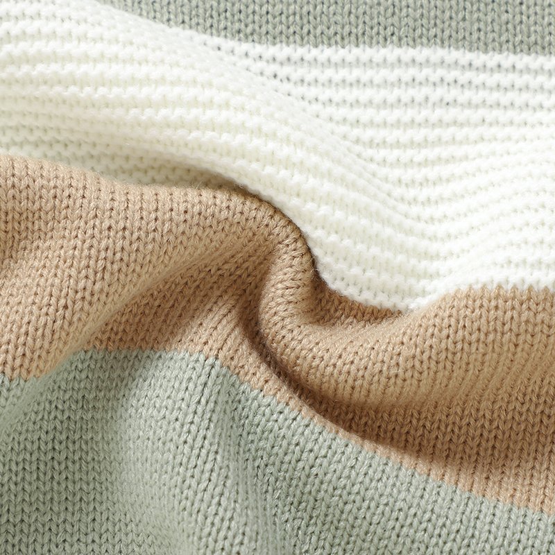 New arrival mimixiong knitted newborn colorful striped pattern baby rompers clothes cardigan clothing