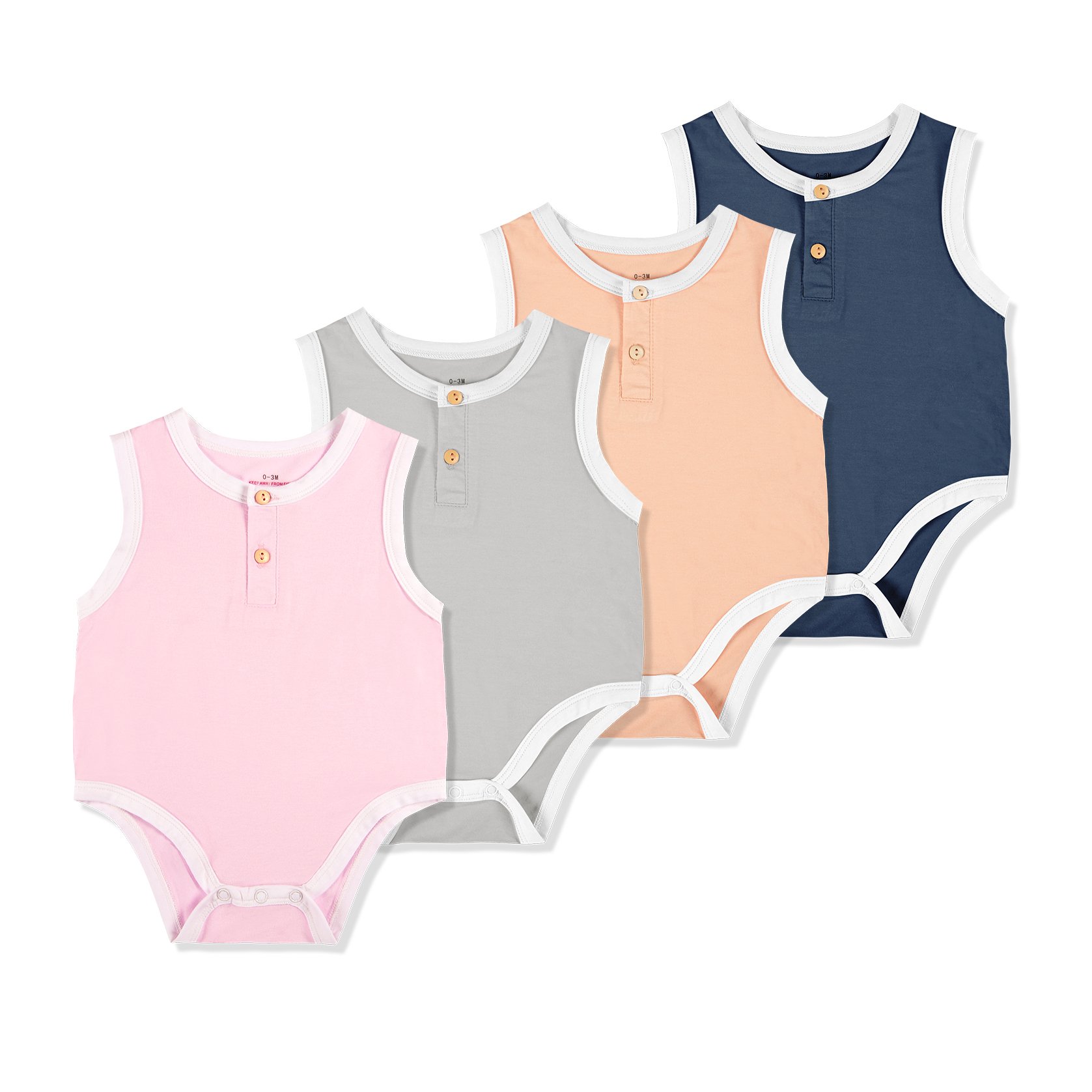 Wholesale Cute Baby Rompers Bamboo Fiber Newborn Baby Clothes Sleeveless Custom Baby Romper Clothing