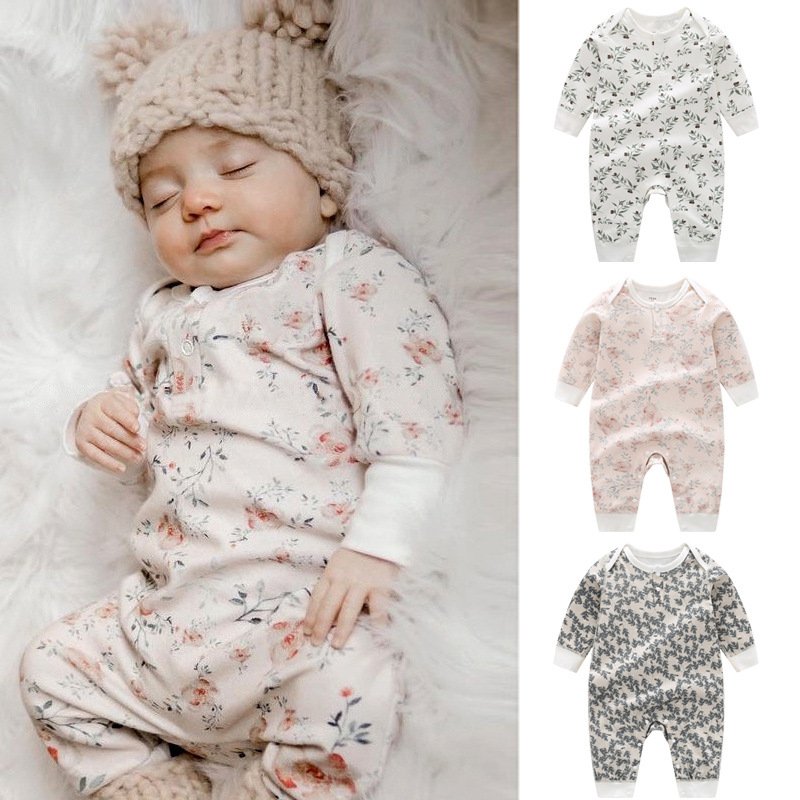 Trending INS-Style Baby Clothing Spring and Autumn Cotton Newborn Onesie Infant Jumpsuit and Crawling Suit Baby Romper