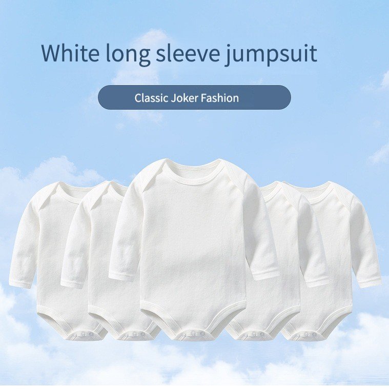 wholesale 100% cotton custom logo five piece set baby clothes rompers newborn infant onesie