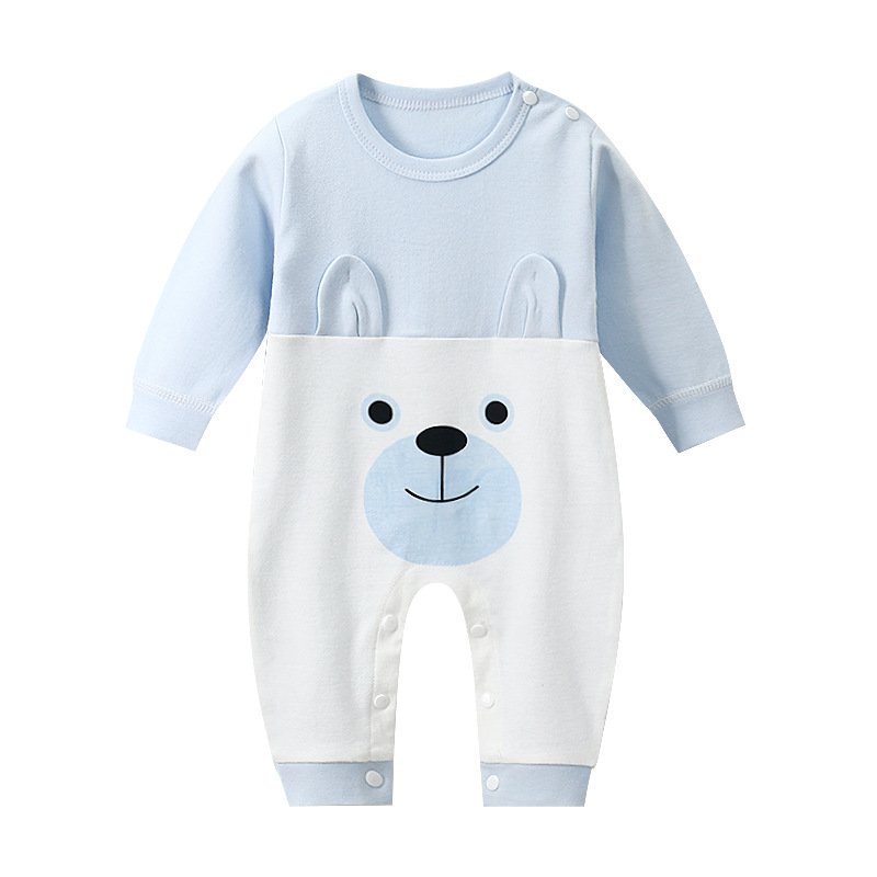 Best Selling Spring Autumn Long Sleeve Baby Rompers Newborn 100% Cotton Baby Clothes Romper With Button